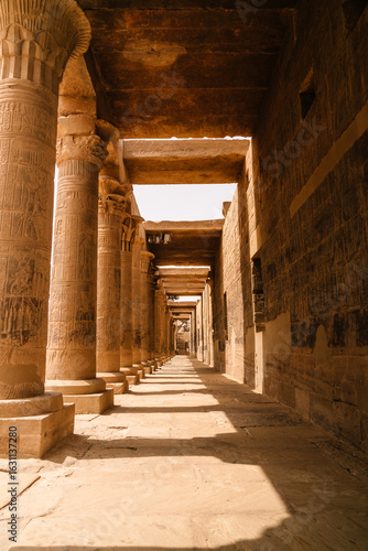 Canvas Print Famous Philae Temple on the Water in Aswan, Egypt