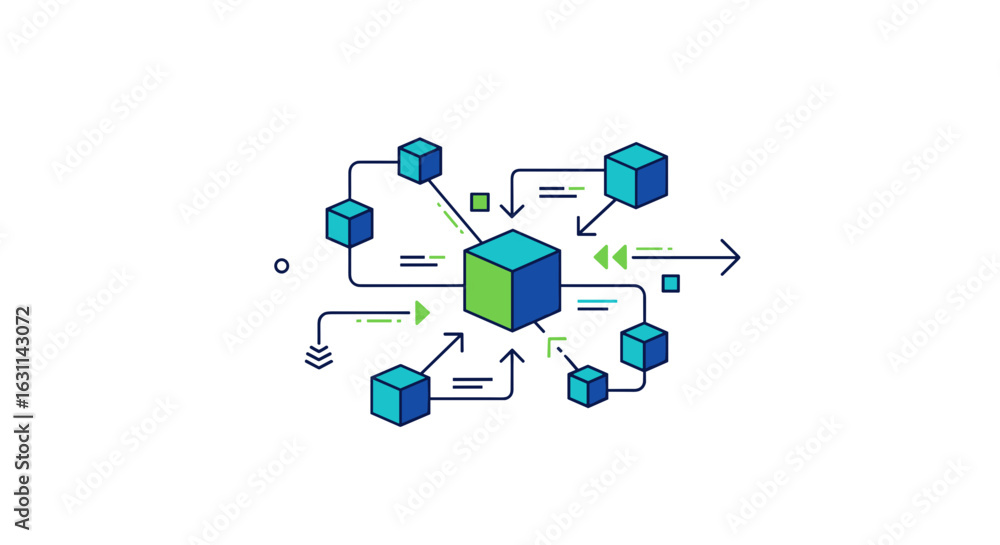 custom made wallpaper toronto digitalModern blockchain technology connecting digital network nodes for secure data exchange
