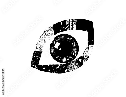 Vector Distressed of a watchful eye .