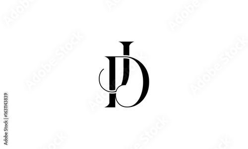 JD initial letters, monogram logo