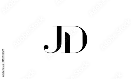 JD initial letters, monogram logo