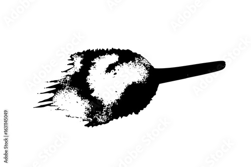 Vector Abstract black and white of a crab claw.