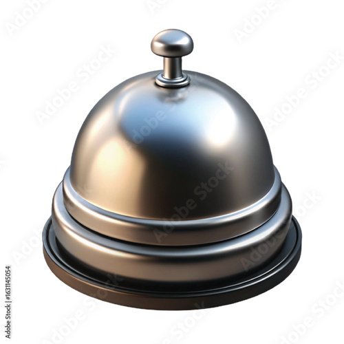 3d style service bell isolated on removed background