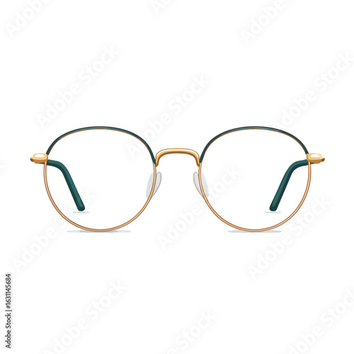 glasse isolated in White Background, glasse vector, Flat lay vector illustration