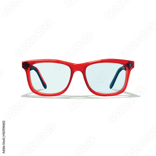 glasse isolated in White Background, glasse vector, Flat lay vector illustration