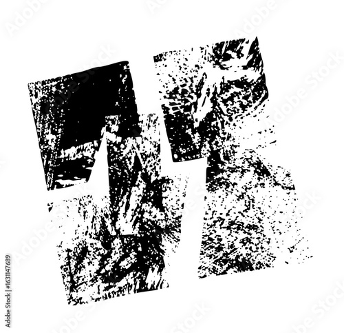 Vector Abstract black arrow with distressed texture.