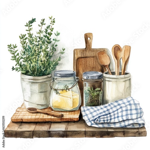 Wallpaper Mural Rustic kitchen still life Torontodigital.ca