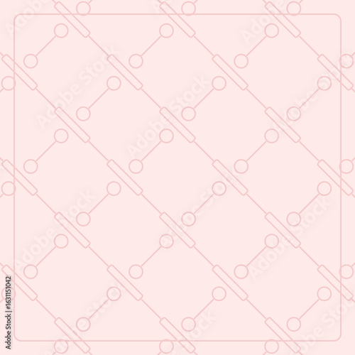 Seamless pattern on a pink background with a percent icon. Line design for posters, social media, and banner templates.