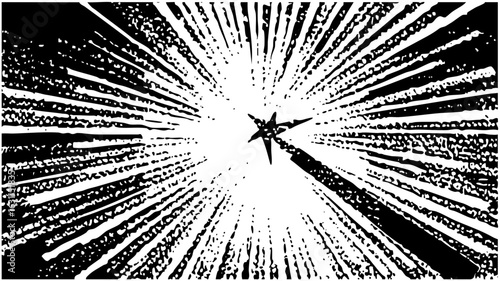 Vector Dynamic explosion radiates from a central starburst.