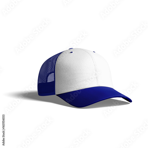 Blue Trucker Hat Mockup