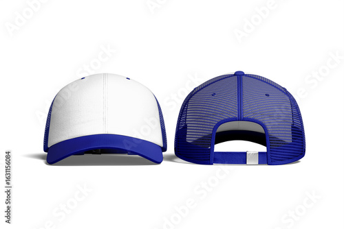 Blue Trucker Hat Mockup