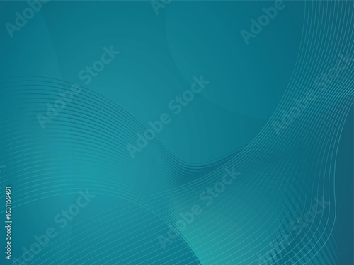 Vector Abstract background modern blue graphic. Emerald color minimal geometric background with waves. For poster, banner, Planner, diary cover, copybook brochures and school books, Brochure	
