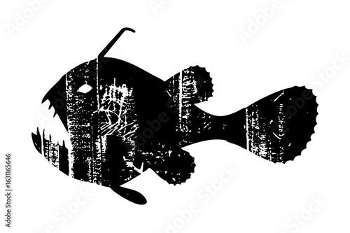 Vector Stylized Anglerfish with Luminous Bait
