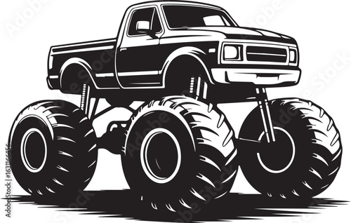 Tractor silhouette vector art illustration, Shapes Collection Isolated on White Background