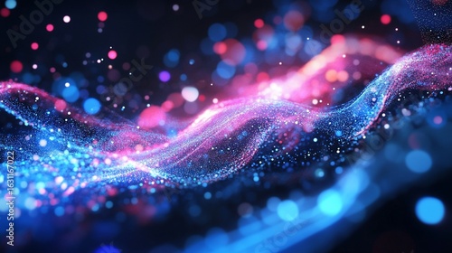 Abstract Particle Wave: A Mesmerizing Display of Light and Color