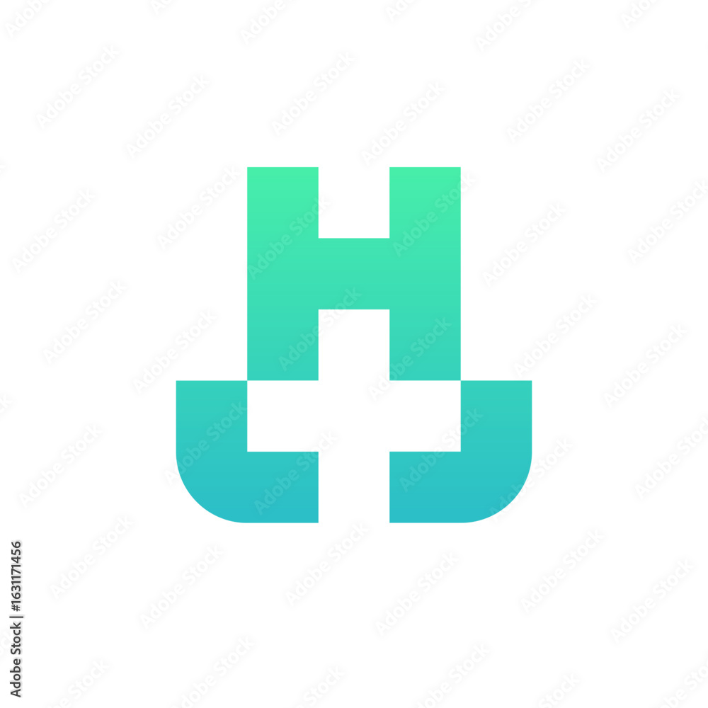 Obraz premium Letter H plus medical simple creative logo