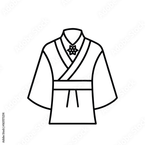 Ethnic Kurta Line Art Design