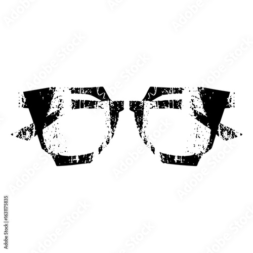 Vector Distressed of stylish sunglasses a retro eyewear .