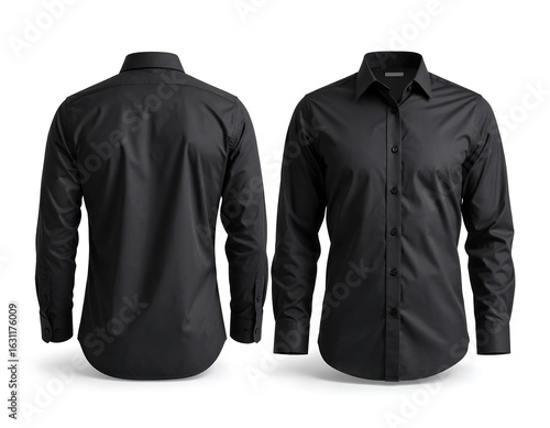Black dress shirt mockup