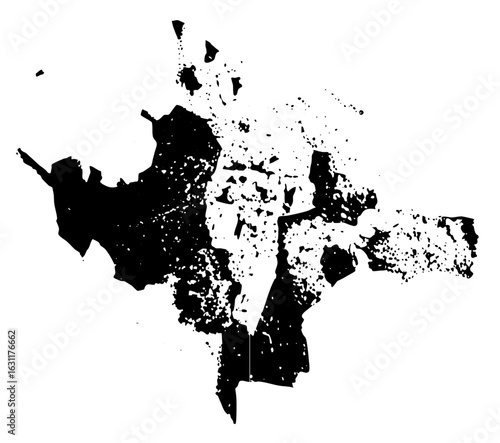 Vector Abstract splatter features irregular shapes and dynamic texture.