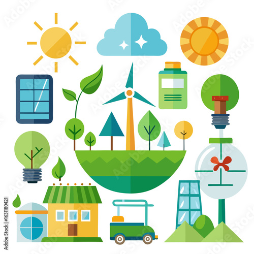 recyclable energy vector wind solar etc.