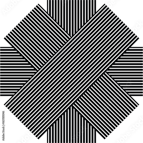 simple black and white pattern design geometrical shapes wallpaper minimal line art Digital paper, textile print, abstract  background illustration