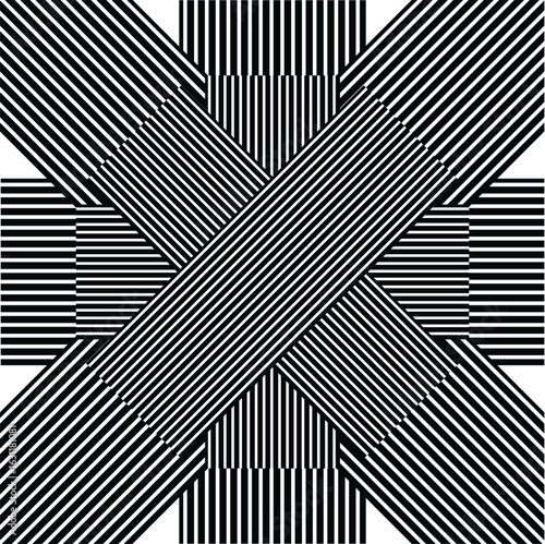 simple black and white pattern design geometrical shapes wallpaper minimal line art Digital paper, textile print, abstract  background illustration