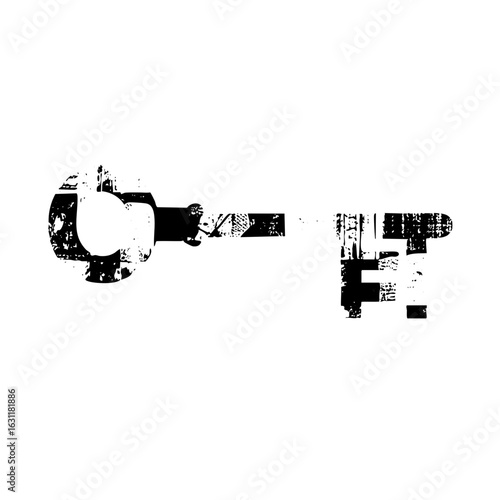 Vector Abstract vector of stylized text OFF.