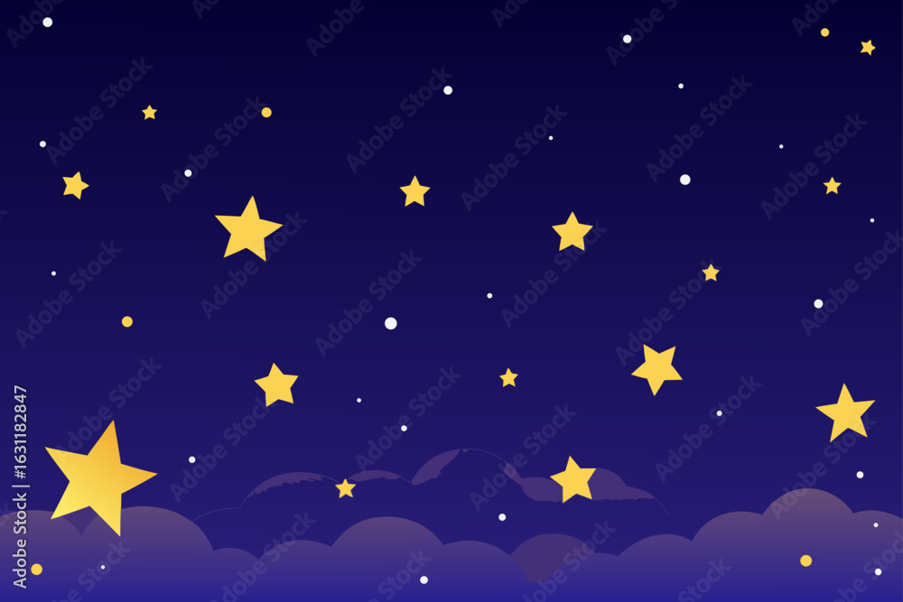 Fototapeta premium glowing summer night sky with stars dreamy sky