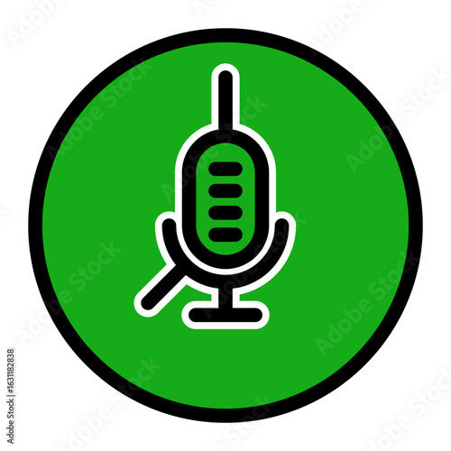 Podcast Episode Timer Icon from Podcast Collection (Solid Color Lineal Style)