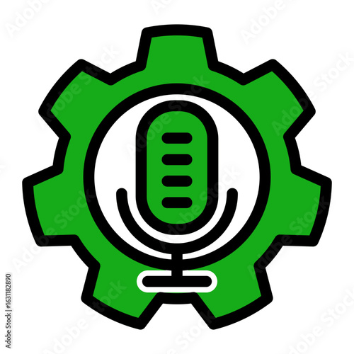 Podcast Equipment Setting Icon from Podcast Collection (Solid Color Lineal Style)