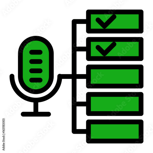Podcast Episode Playlist Icon from Podcast Collection (Solid Color Lineal Style)