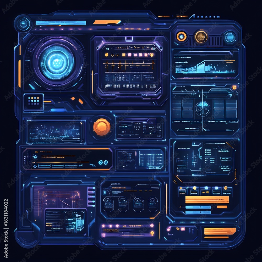 Fototapeta premium vector illustration of an abstract technology background