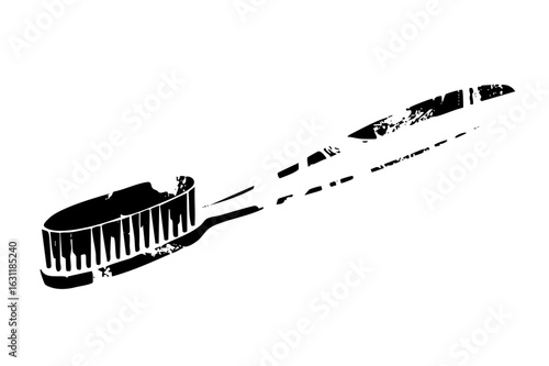 Vector Deconstructed toothbrush depicts dental hygiene.