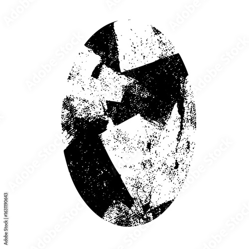 Vector Abstract cracked egg shape .