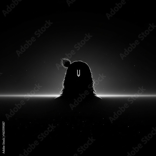 A minimalist black and whit...