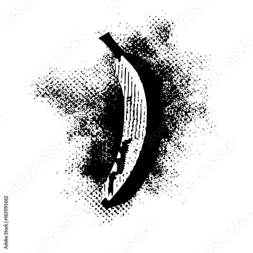 Vector Abstract pepper with scattered particles