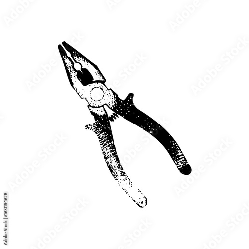 Vector Detailed of metal pliers a useful tool for gripping and cutting.