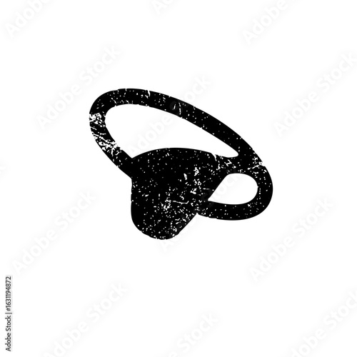 Vector Abstract kettle with a distressed texture.