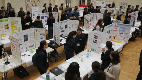 Students Presenting Projects at Science Fair Event