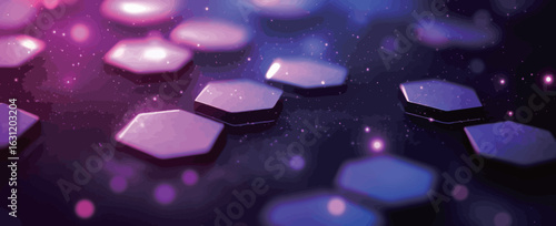 A purple background with a lot of small purple dots. The dots are arranged in a hexagonal pattern