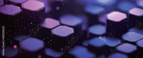 A purple background with a lot of small purple dots. The dots are arranged in a hexagonal pattern