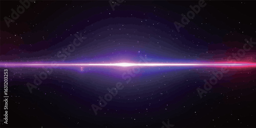 A purple line with stars in the background. The image has a dreamy, ethereal quality to it