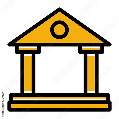 Government Education Icon from Science Collection (Glyph Color Lineal Style)
