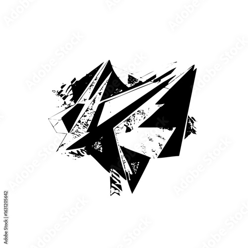 Vector Dynamic fractured shapes create an abstract geometric .