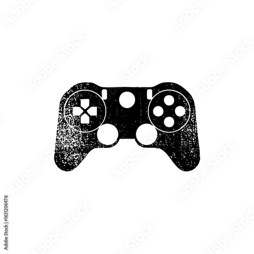 Vector Black gamepad with textured details