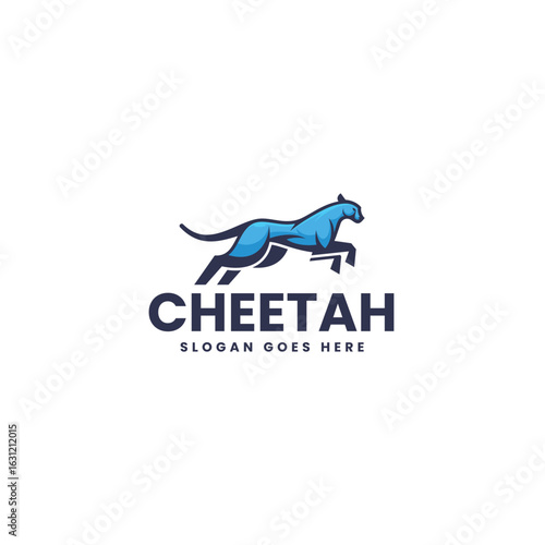 Mascot Modern Cheetah Logo Design