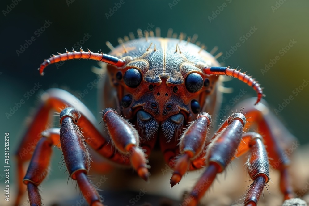 Extreme Close Up Macro Photography of an Alien Insect with Compound Eyes and Multiple Legs Extreme Close Up Macro Photography of an Alien Insect with Compound Eyes and Multiple Legs