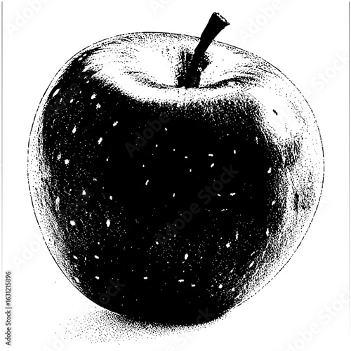 Vector Detailed of a dark with stem