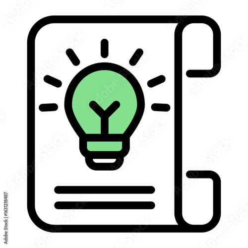 Educational Literature Resource Icon from Training Collection (Outline Color Lineal Style)